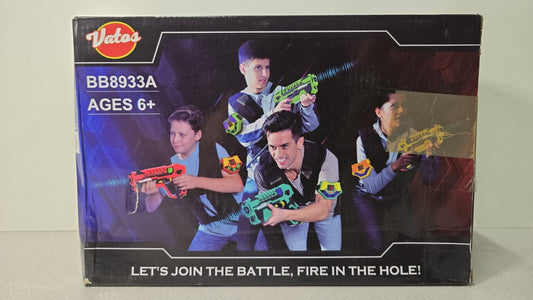 Vatos Wiederaufladbares Laser Tag Set – 4 Pack Lasertag mit Empfängern für Kinder Erwachsene, 2.4GHz Daten-Sync-Anzeige Spiel